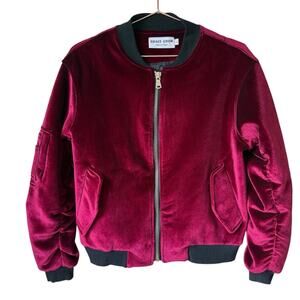 Grace Chow Velour Bomber Jacket Size Large